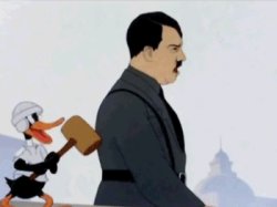 Daffy Duck kill adolf Meme Template