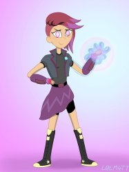 Ash Graven and Molly McGee fusion Meme Template