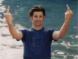 Grey's Anatomy Derek middle finger's Meme Template