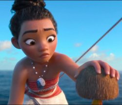 Moana wearing a Bun Meme Template