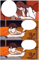 Couple texting Vins Meme Template