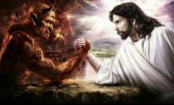 satan vs jesus Meme Template