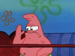 Patrick hand up Meme Template