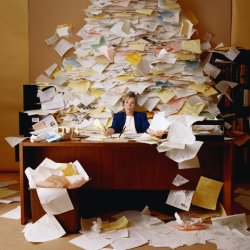paperwork piling up Meme Template