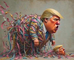 Donald Trump is unraveling and losing his head. Meme Template