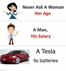 Woman Man Tesla Meme Template