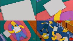 Simpsons periódico desmayados Meme Template