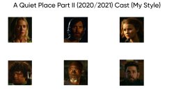 A Quiet Place Part II (2020/2021) Cast (My Style) Meme Template