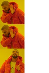 Drake hotline bling no no yes Meme Template