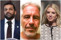Patel, Epstein, Bondi. We don't need no steenkin' Grand Jury. Meme Template