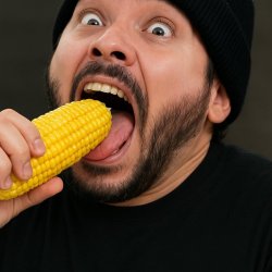 Tim Pool eating corn for all Americans Meme Template