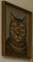 Horrified Biblically Accurate Cat Meme Template