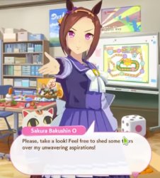 Sakura Bakushin O extending her hand Meme Template