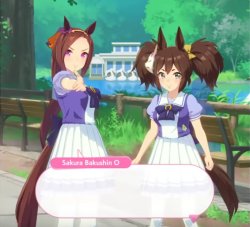 Sakura Bakushin O and Inari One Pretty Derby Meme Template