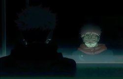 Yuji and sukuna train scene Meme Template