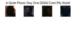 A Quiet Place: Day One (2024) Cast (My Style) Meme Template