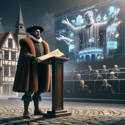 Martin Luther's 1519 public debate challenge vs 1986-2025 public Meme Template