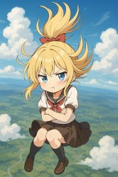 little falling tsundere Meme Template