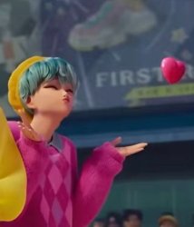 Baby Saja blowing a Kiss Meme Template