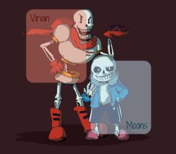 Virian & Moons - Papyrus n Sans temp Meme Template