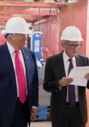 Trump and Powell hard hats Meme Template