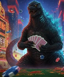 Godzilla Gambling Meme Template