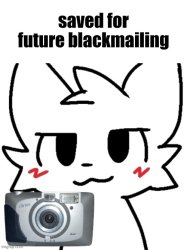 Boykisser - Saved for future blackmailing! Meme Template