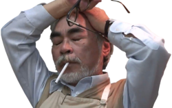 Frustrated Hayao Miyazaki Meme Template