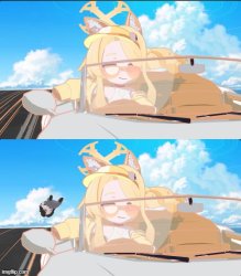 Seia hitting sensei with her car Meme Template