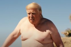 Standing Nude in Orange Meme Template