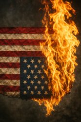 Burning Distress Flag Meme Template