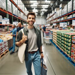 Gay man walking into costco Meme Template