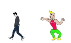 Virgin versus chad Meme Template