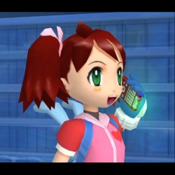 Sayaka from Ape Escape Phone Calling Meme Template