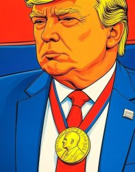 Donald Trump Big Daddy Nobel Peace Prize poster drawing Meme Template