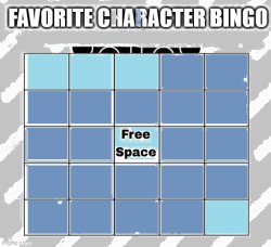 favorite character bingo Meme Template