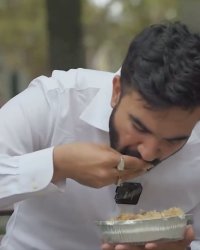 Mamdani Eats with Hands Meme Template