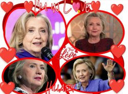 Hillary Heart Throb, I'm in Love. Meme Template