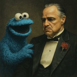 Cookie Monster and the Godfather Meme Template