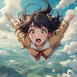 falling anime girl Meme Template