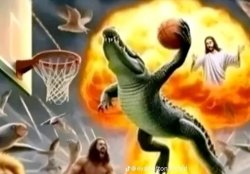 Alligator Dunking Meme Template