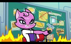 Angry Purrfessor Purrnelope Meme Template