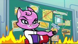 Angry Purrfessor Purrnelope Meme Template