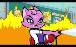Angry Purrfessor Purrnelope Meme Template