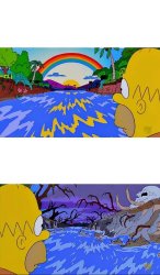 Homer river template Meme Template