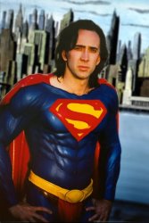 Nic cage Superman Meme Template