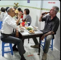 Barack Obama Anthony Bourdain Meme Template