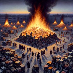 PUBLIC BURNINGS OF books Meme Template