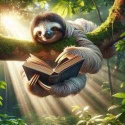 sloth reading a book Meme Template