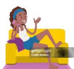 Cartoon Black Woman On Couch Meme Template